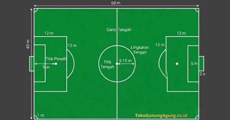 Panduan Ukuran Lapangan Sepak Bola Anak-anak (U-9 sd U-12) Standar FIFA PSSI